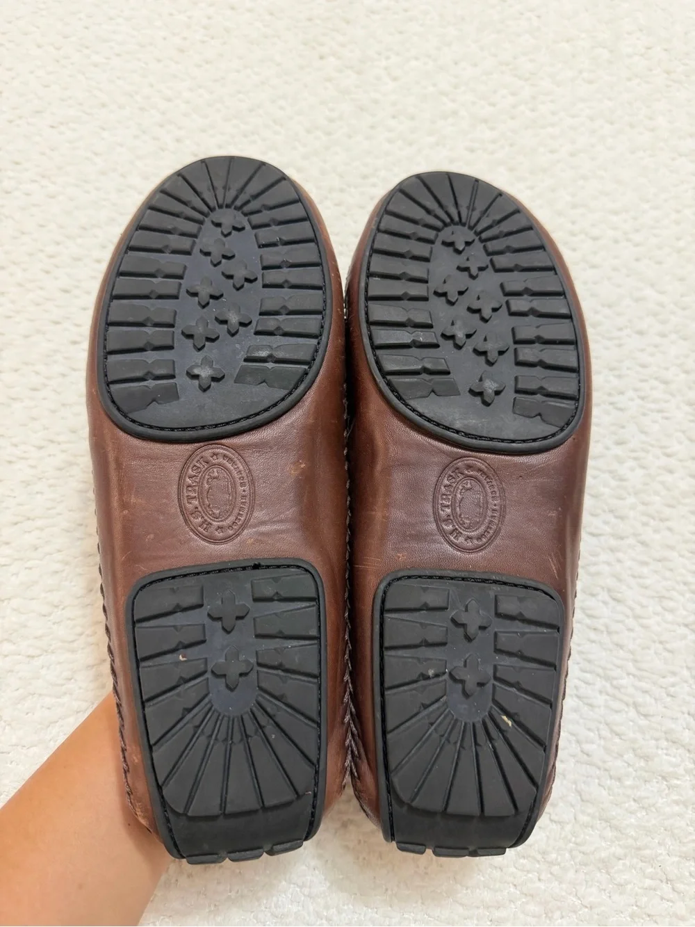 H. S. Trask Brown Leather Moccasin Toe Drivers Men’s Size 11.5